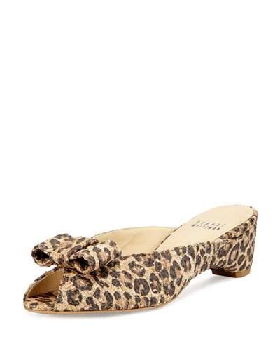 Candy Peep-toe Printed Twill