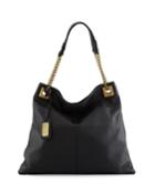Badgley Mischka Gretta Leather Shoulder Bag, Black, Women's