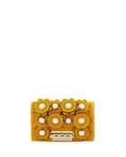 Earthette Leather Card Case, Yellow