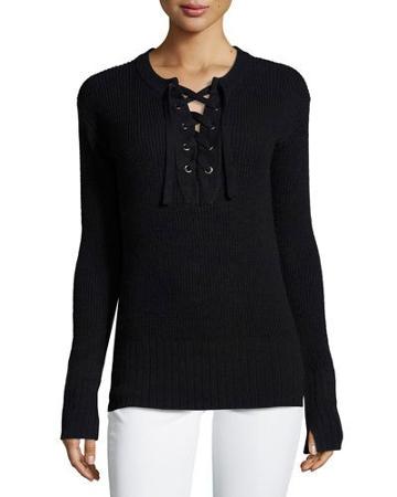 Lace-up Long-sleeve