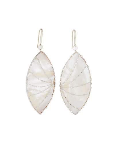 Isabella Large Mother-of-pearl Marquise Drop Earrings