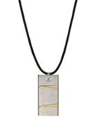 Stainless Steel Flash Pendant Necklace W/ Diamond
