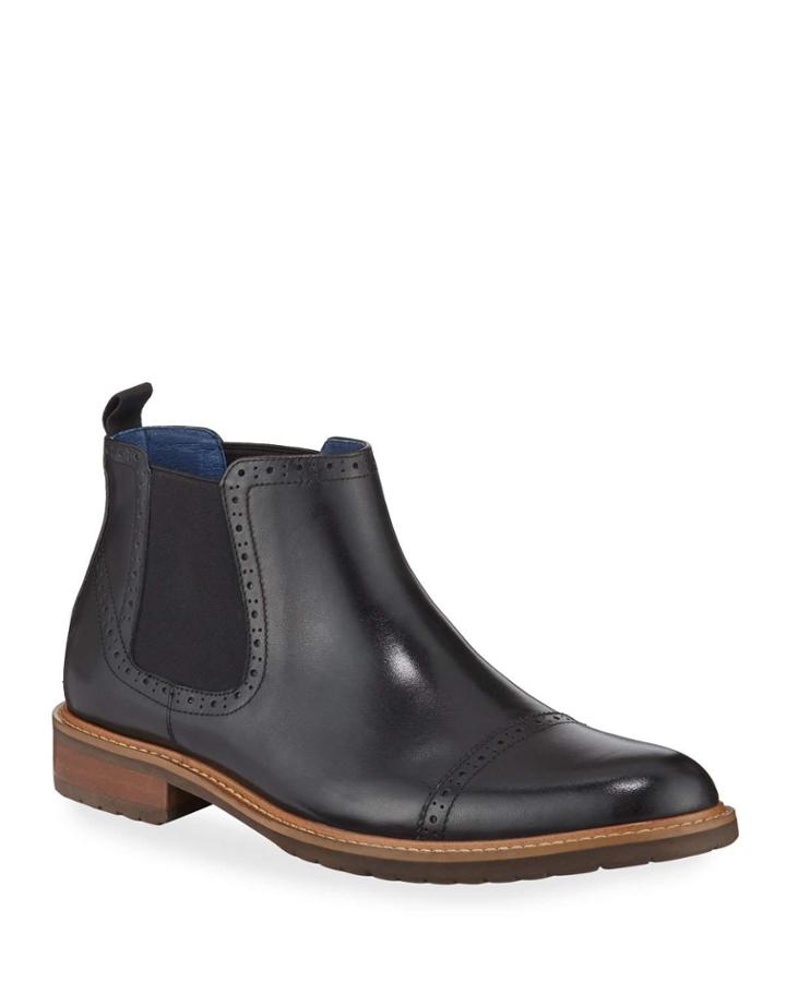 Men's Eric Cap-toe Leather Chelsea Boots