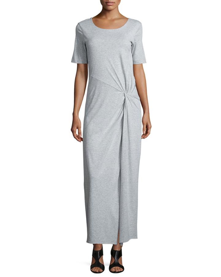 Short-sleeve Ruched Jersey