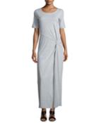 Short-sleeve Ruched Jersey