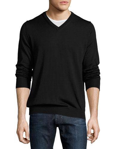 Wool Long-sleeve V-neck