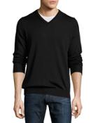 Wool Long-sleeve V-neck