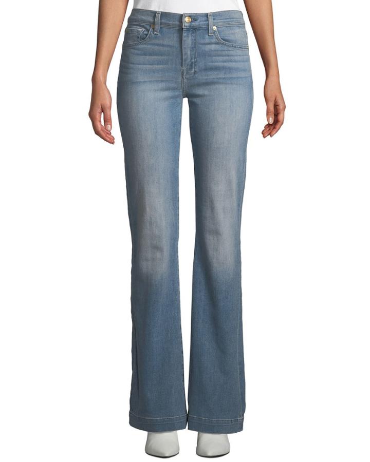 Dojo Flared-leg Jeans With Contrast 7 Pockets