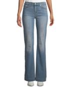 Dojo Flared-leg Jeans With Contrast 7 Pockets