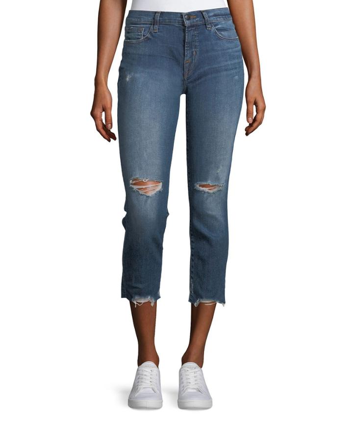 Sadey Slim Straight-leg Cropped Jeans