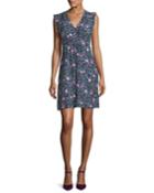Ruby Floral-print V-neck Sleeveless Day Dress