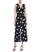Polka-dot Culotte-leg Jumpsuit