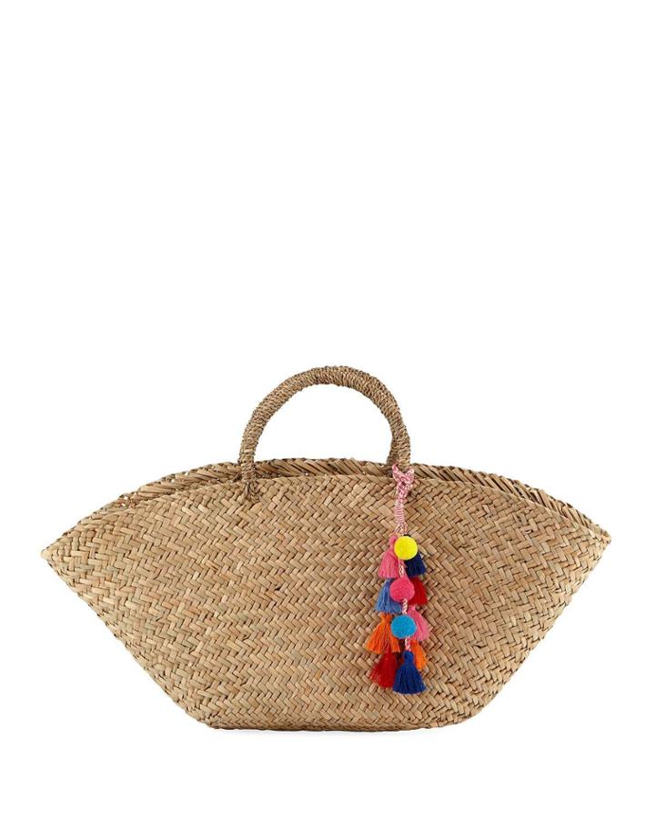 Yacht Large Seagrass Tote Bag