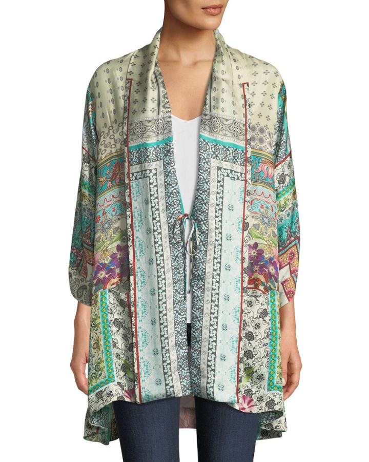 Samira Long Silk Kimono Jacket
