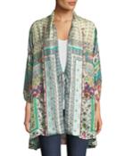 Samira Long Silk Kimono Jacket