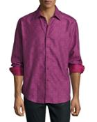 Captain Long-sleeve Sport Shirt, Raspberry