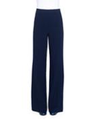 Flore Wide-leg Double-face Wool Pants