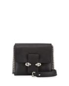 Small Twin Skull Leather Crossbody Bag