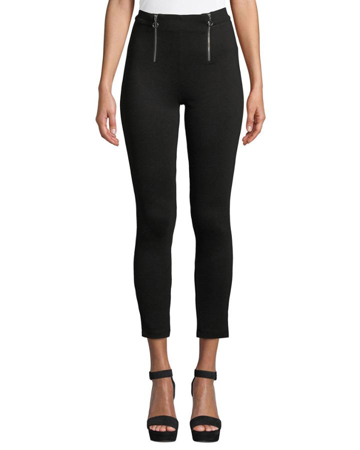 Dual Zip-front High-rise Ponte