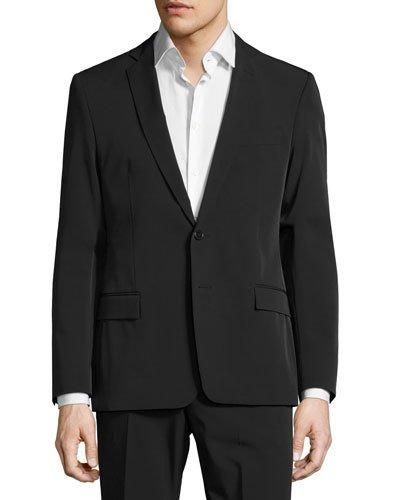 Woven Solid Two-button