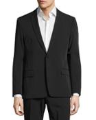 Woven Solid Two-button