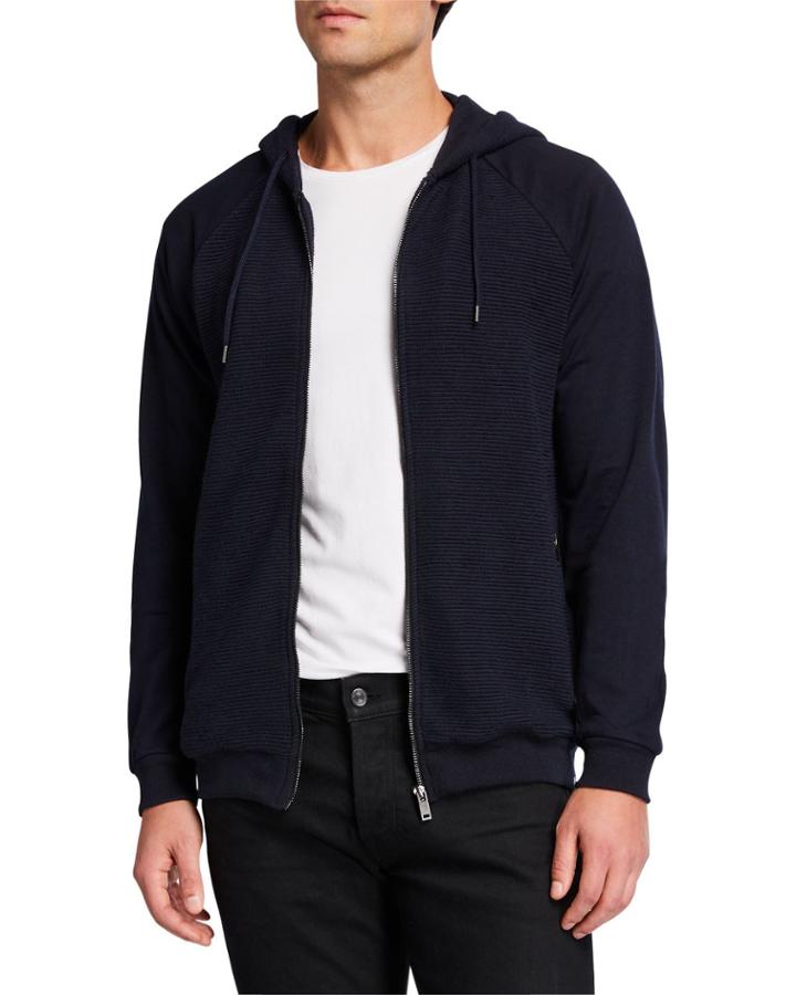 Men's Textured French Terry Full Zip