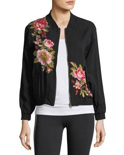 Lucy Embroidered Soft-bomber Jacket