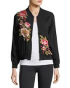 Lucy Embroidered Soft-bomber Jacket