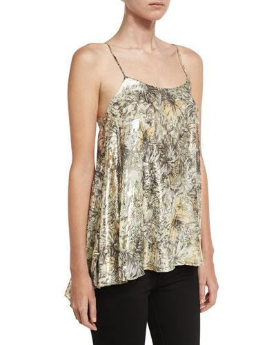 The Admire Printed Metallic Camisole,