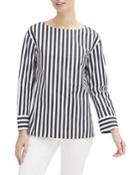 Graham Strada-striped Long-sleeve Cotton Blouse
