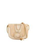 Hana Mini Leather Shoulder Bag, Beige
