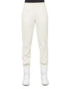 Wool-blend Jogger Pants, White Pepper