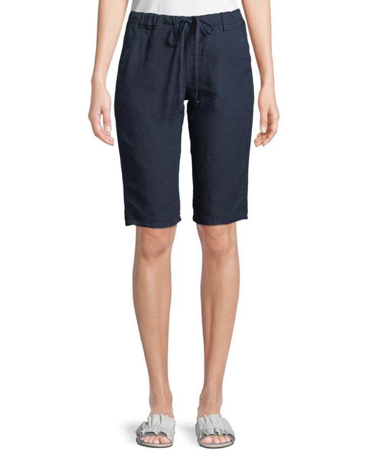 Linen Drawstring Bermuda