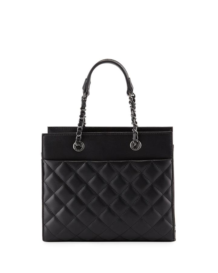 Jules Quilted Leather Tote Bag