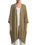 Shimmer-knit Duster Poncho