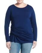 Eva Twist-waist Long-sleeve Tee,