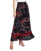 Midnight Blossom Floral Smocked