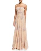 Strapless Corset Gown, Nude