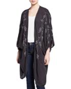 Wassili Floral-embroidered Flowy Cover