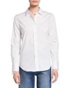 Button-down Lace Cuff Blouse
