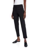 Faux Leather Side Tape Pants