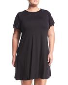 Easy Flounce Knit Dress,
