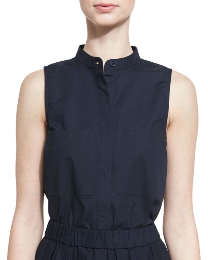 Sleeveless Cotton Blouse