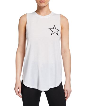Ride With Me Star-print Muscle Tank Top