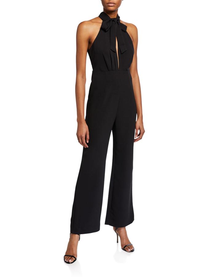 Halter Tie Neck Jumpsuit