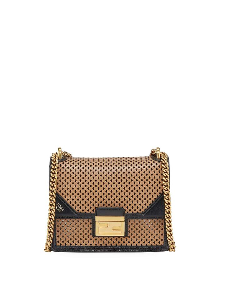 Kan U Small Perforated Leather Crossbody Bag