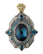 Thalassa Oval Enhancer/pendant With London Blue Topaz