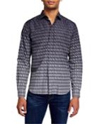 Men's Printed Button-front