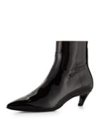 Patent Crooked-heel Boot, Black (noir)
