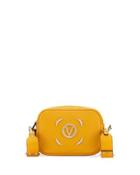 Mia Zip-top Lizard Shoulder Bag, Yellow